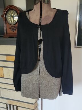 Jessica Howard Evenings Shrug, XL, Black, Vintage